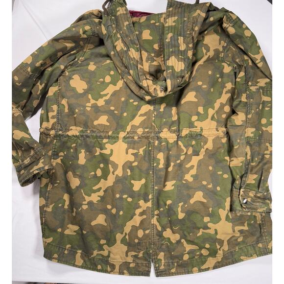 Gap Adult Large Camouflage woodland Sherpa lined jacket coat hooded Field chore - Picture 11 of 15